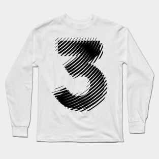 blurred 3 in black Long Sleeve T-Shirt